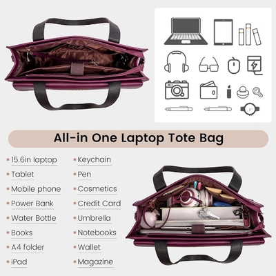 LOVEVOOK BORSA PER DONNE BORSA PER LAPPTOP PER LAVORO BORSA PROFESSIONALE in pelle BORSA IN AGUA