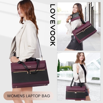 LOVEVOOK BORSA PER DONNE BORSA PER LAPPTOP PER LAVORO BORSA PROFESSIONALE in pelle BORSA IN AGUA