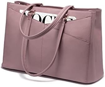 LAPTOP TOTE BAG PER DONNE 15,6 pollici di pelle impermeabile BALZETTI PER COMPUTATORE BUSINESS OFFICE LAVORO BRIEFCASE NERO