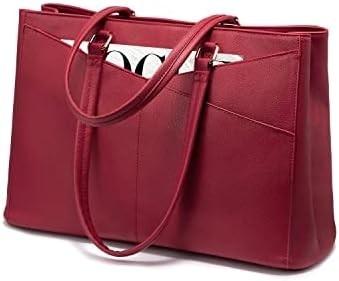 LAPTOP TOTE BAG PER DONNE 15,6 pollici di pelle impermeabile BALZETTI PER COMPUTATORE BUSINESS OFFICE LAVORO BRIEFCASE NERO