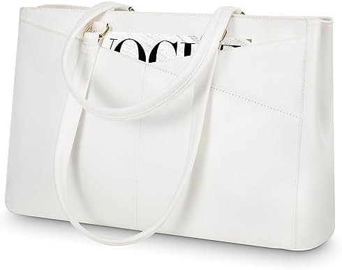 LAPTOP TOTE BAG PER DONNE 15,6 pollici di pelle impermeabile BALZETTI PER COMPUTATORE BUSINESS OFFICE LAVORO BRIEFCASE NERO