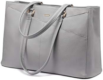 LAPTOP TOTE BAG PER DONNE 15,6 pollici di pelle impermeabile BALZETTI PER COMPUTATORE BUSINESS OFFICE LAVORO BRIEFCASE NERO