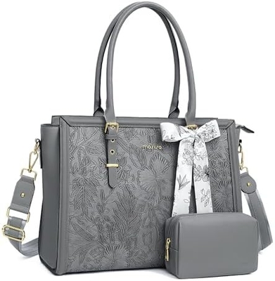 MOISISO BORSA PER DONNE, 17-17.3 pollici PU BORSA PER PELLE COMPATIBILE CON MACBOOK, HP, DELL, ASUS NoteBOOK
