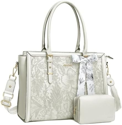 MOISISO BORSA PER DONNE, 17-17.3 pollici PU BORSA PER PELLE COMPATIBILE CON MACBOOK, HP, DELL, ASUS NoteBOOK
