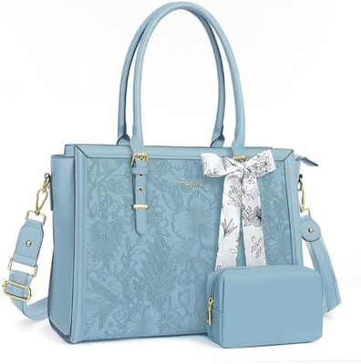 MOISISO BORSA PER DONNE, 17-17.3 pollici PU BORSA PER PELLE COMPATIBILE CON MACBOOK, HP, DELL, ASUS NoteBOOK