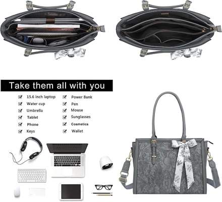 MOISISO BORSA PER DONNE, 17-17.3 pollici PU BORSA PER PELLE COMPATIBILE CON MACBOOK, HP, DELL, ASUS NoteBOOK