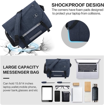 OIWAS Messenger Bag per Uomini, 15.6 Inch Laptop Crossbody Bag Donna Casual Sacchetto Shoulder Bag Ufficio Viaggi del Collegio
