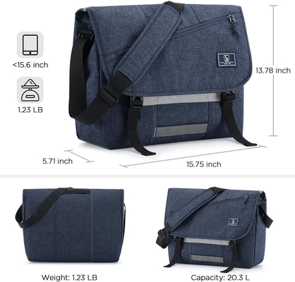 OIWAS Messenger Bag per Uomini, 15.6 Inch Laptop Crossbody Bag Donna Casual Sacchetto Shoulder Bag Ufficio Viaggi del Collegio