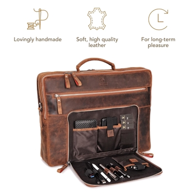 Sacchetto portatile San Francisco 17 pollici sacchetto a mano in pelle per notebook valigetta per ufficio