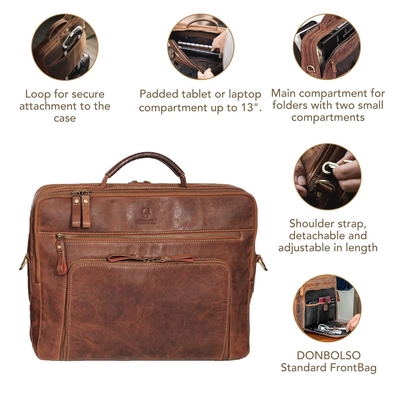 Sacchetto portatile San Francisco 17 pollici sacchetto a mano in pelle per notebook valigetta per ufficio