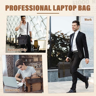 Borsa da uomo, borsa da cuoio, portatile, borsa da spalla, borsetta da lavoro.