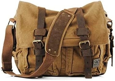 SECHUNK VINTAGE PELLE MILITARIA TASCHIA LATEPOTTER TASCHIA MESSENGER Medio