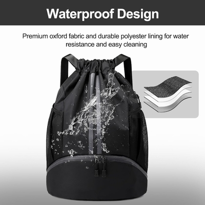 HOEDIA SPORTI SACCHETTO DRAWSTRING - BAGNO DI STRING GYM BORSA CON CappottoLA E BORSA a prova di umidità BORSA per donne e uomini
