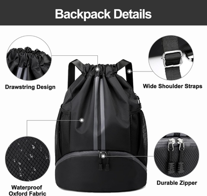 HOEDIA SPORTI SACCHETTO DRAWSTRING - BAGNO DI STRING GYM BORSA CON CappottoLA E BORSA a prova di umidità BORSA per donne e uomini