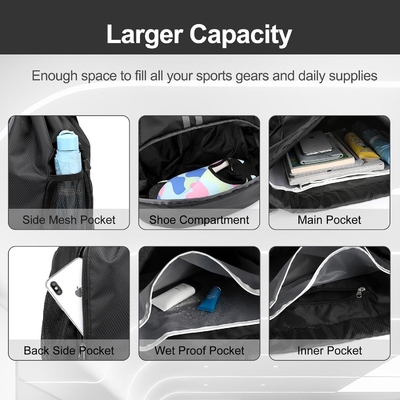 HOEDIA SPORTI SACCHETTO DRAWSTRING - BAGNO DI STRING GYM BORSA CON CappottoLA E BORSA a prova di umidità BORSA per donne e uomini