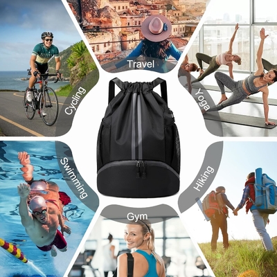 HOEDIA SPORTI SACCHETTO DRAWSTRING - BAGNO DI STRING GYM BORSA CON CappottoLA E BORSA a prova di umidità BORSA per donne e uomini