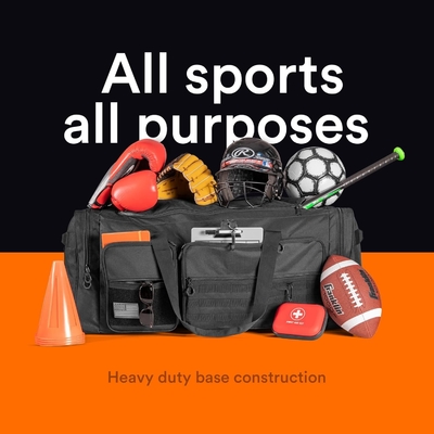 Fitdom 130L 36&quot; Heavy Duty Extra Large Sports Gym Equipment Travel Duffle Bag W/Adjustable Shoulder Strap &amp; 7 Comparti