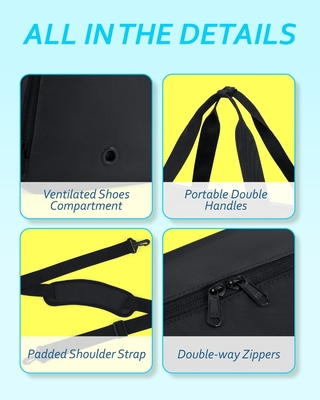 Busta sportiva BAGSMART con compartimento per scarpe e tasca bagnata, borsa da viaggio leggera per sportivi, C TO STORE SCOTE SPORTIFICHE ACQUA