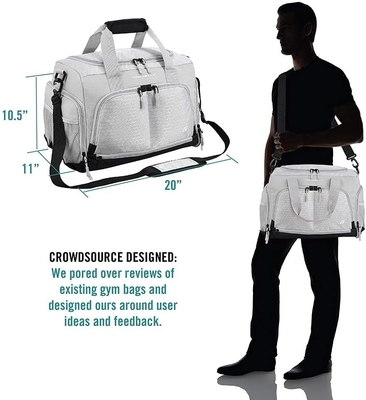 La borsa da coppia duratura progettata con 10 scompartimenti ottimali incluse le scarpe resistenti all'acqua