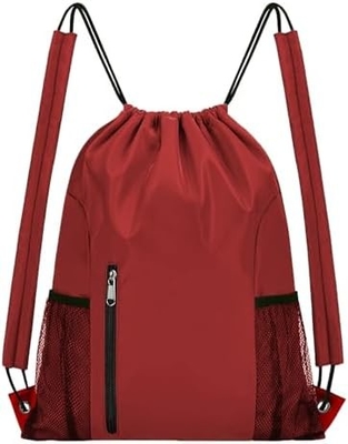 BEEGREEN TASCHETTO-GIMNASIA, TASCHETTO SPORTIVO GRANDE, TASCHETTO-CINCHETTO per Uomini e Donne ROSSO