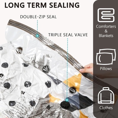 SUOCO 8 SACCHI MEDIUM VACUUM, SACCHI SPAZIO-SAVORE con pompa a mano di viaggio, SACCHI DI COMPRAZIONE AIRTIGHT SEALER per abbigliamento