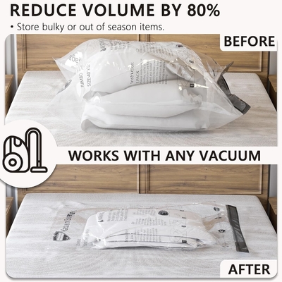 SUOCO 8 SACCHI MEDIUM VACUUM, SACCHI SPAZIO-SAVORE con pompa a mano di viaggio, SACCHI DI COMPRAZIONE AIRTIGHT SEALER per abbigliamento