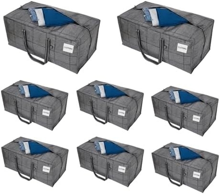 VENO 4 Pacco Sacchetti di trasloco Portafogli di plastica per la conservazione Abbigliamento Organizzazione Large W Capo/Zipper.