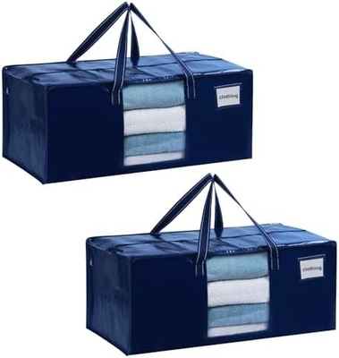 VENO 4 Pacco Sacchetti di trasloco Portafogli di plastica per la conservazione Abbigliamento Organizzazione Large W Capo/Zipper.