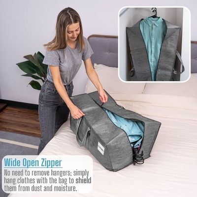 VENO 4 Pacco Sacchetti di trasloco Portafogli di plastica per la conservazione Abbigliamento Organizzazione Large W Capo/Zipper.