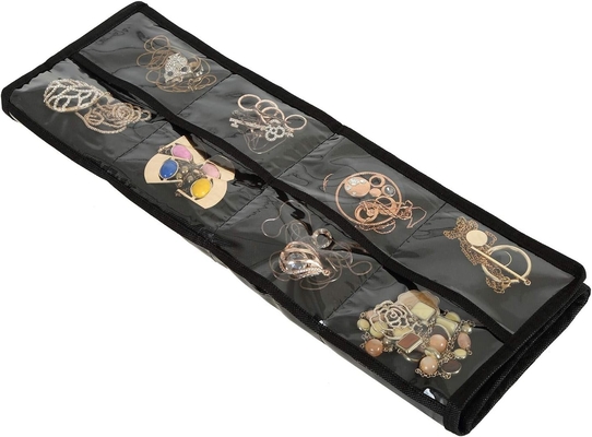 FORAINEAM 3 PACK HANGING JEWELRY ORGANIZER 32 POCKETS 18 HOOK AND LOOPS Colletto porta orecchini braccialetto anello display