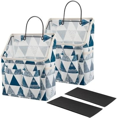 2 PACK BORSA A MURO ORGANIZZATORE CASTELLO CON TASCE PER BAGNO camera da letto cucina dormitorio essenziali