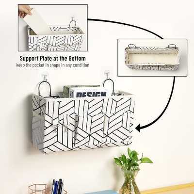 2pcs grande sacchetto per il ripostiglio appeso a parete, porta armadio lino tessuto tasche organizzatore, impermeabile per il soggiorno camera da letto