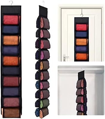 Organizzatore di deposito per armadio, sistema di organizzatore di armadio appeso, porta armadi grigi con 20 rotoli