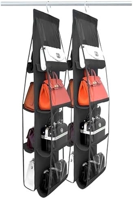 ORGANIZZATORE DI BORSA - 2 PACCHETTI, STAGLIO BORSA, MODELLO 2024, ORGANIZZATORE DI BORSA per armadio, ganci di metallo spessi, deposito per borsa da mano