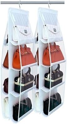 ORGANIZZATORE DI BORSA - 2 PACCHETTI, STAGLIO BORSA, MODELLO 2024, ORGANIZZATORE DI BORSA per armadio, ganci di metallo spessi, deposito per borsa da mano