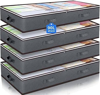 Budding Joy 90L sotto letto contenitori di stoccaggio, organizzatori di armadi e contenitori di stoccaggio, sacchetti pieghevoli sotto letto per