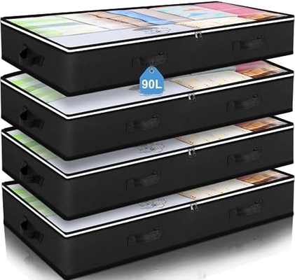 Budding Joy 90L sotto letto contenitori di stoccaggio, organizzatori di armadi e contenitori di stoccaggio, sacchetti pieghevoli sotto letto per
