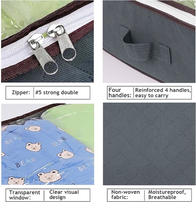Budding Joy 90L sotto letto contenitori di stoccaggio, organizzatori di armadi e contenitori di stoccaggio, sacchetti pieghevoli sotto letto per