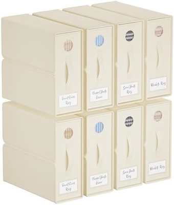Organizzatori e deposito di lenzuola, 4-pack, Queen/King Size (Grigia), Organizzatore di lenzuola da letto, contenitori di stoccaggio in tessuto per lenzuola da letto,