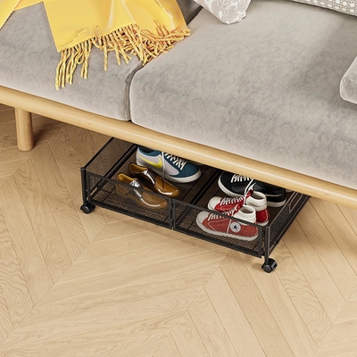 Dispositivi sotto il letto con ruote contenitori di deposito sotto il letto grande metallo pieghevole risparmio di spazio sotto il letto cassetto scarpa