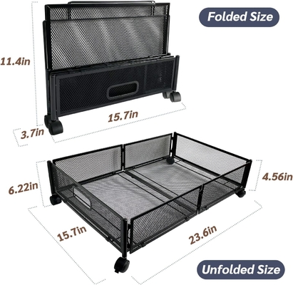 Dispositivi sotto il letto con ruote contenitori di deposito sotto il letto grande metallo pieghevole risparmio di spazio sotto il letto cassetto scarpa