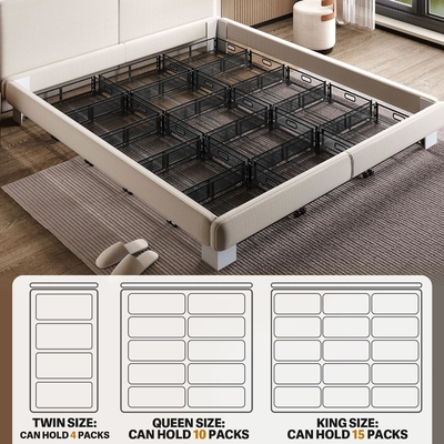 Dispositivi sotto il letto con ruote contenitori di deposito sotto il letto grande metallo pieghevole risparmio di spazio sotto il letto cassetto scarpa