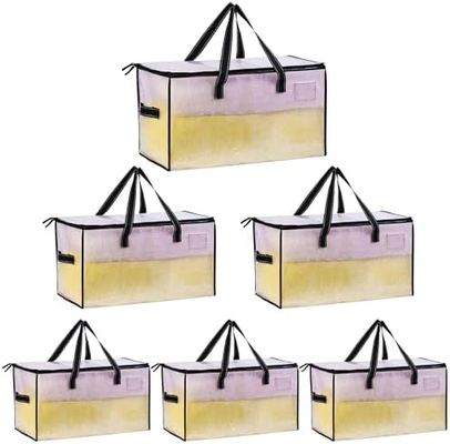 VENO 6 Pack sacchetti da spostamento, comodino e coperta sacchetti da deposito per armadio, scatole da spostamento, scatole con coperchio alternativo,