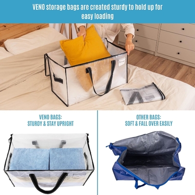 VENO 6 Pack sacchetti da spostamento, comodino e coperta sacchetti da deposito per armadio, scatole da spostamento, scatole con coperchio alternativo,