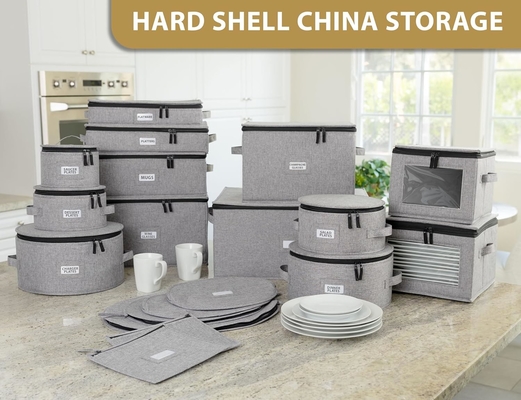 CHINA STORAGE - SETTO DI 6 CASE PER ASSESSORI CHINA FINE STORAGE - CONTENUO di barche, ciotole, piatti piccoli e grandi