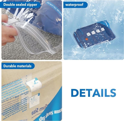 8 PAKETTI VACUUM SACCHI CON PUMPA D'AIR ELETTRICA, 2 JUMBO, 2 GRANDI, 2 MEDI, 2 piccole borse