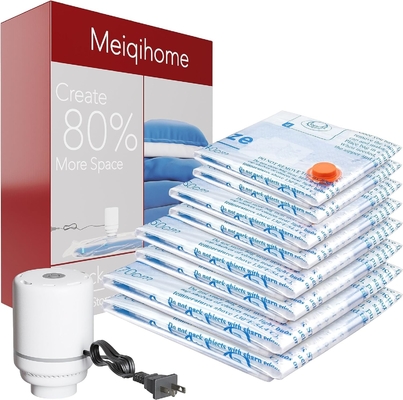 8 PAKETTI VACUUM SACCHI CON PUMPA D'AIR ELETTRICA, 2 JUMBO, 2 GRANDI, 2 MEDI, 2 piccole borse