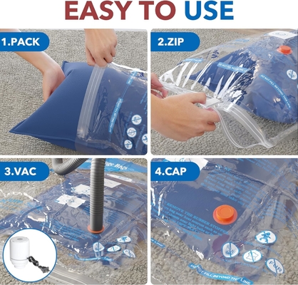 8 PAKETTI VACUUM SACCHI CON PUMPA D'AIR ELETTRICA, 2 JUMBO, 2 GRANDI, 2 MEDI, 2 piccole borse