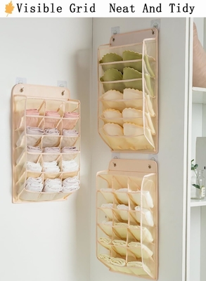 3D NUOVO DURABLE ORGANIZATORE DISPENDO D'ALBERGO con tasche a maglia 3D, ripiano di parete, guardaroba, sacchetto di stoccaggio (BEIGE-2PACK)