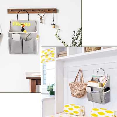 2 PACK BORSA A MURO ORGANIZZATORE CASTELLO CON TASCE PER BAGNO camera da letto cucina dormitorio essenziali